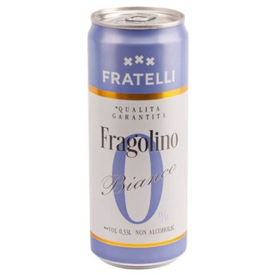 Безалкогольне шампанське Fratelli Fragolino Bianco / Фраголіно Фрателли, солодке, 0,25 л з/б